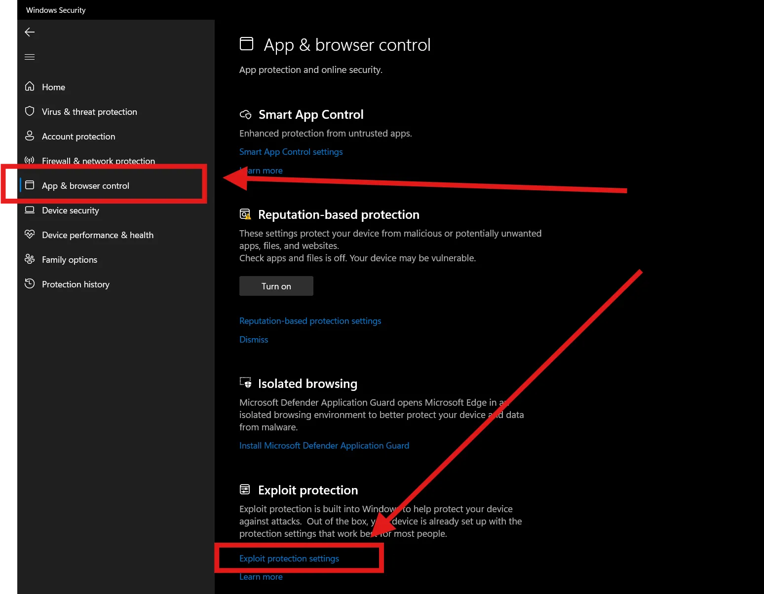 How to find exploit protection