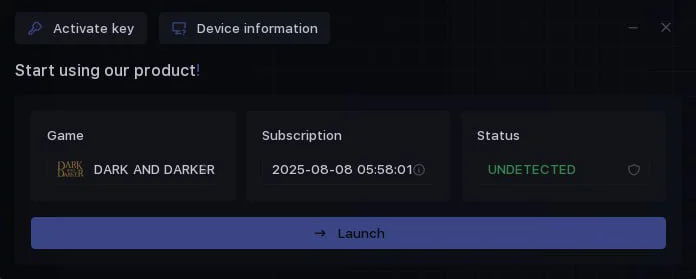 Information window in loader