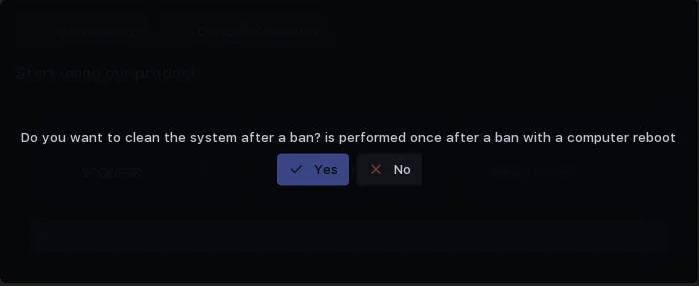 Full ban trace cleanup